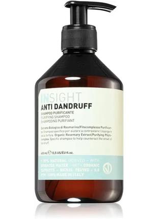 Insight очищающий шампунь от перхоти anti dandruff purifying shampoo 400 мл1 фото