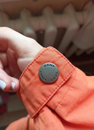 ‼️продаю срочно!!️ куртка, ветровка gant оранжевого цвета3 фото