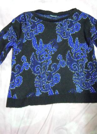 Sale модный свитер, свитшот с люрексной нитью от atmosphere, винтаж, бохо, этно2 фото