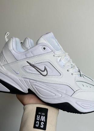 Кросівки найк м2к чорно білі nike m2k tekno "essential white black"