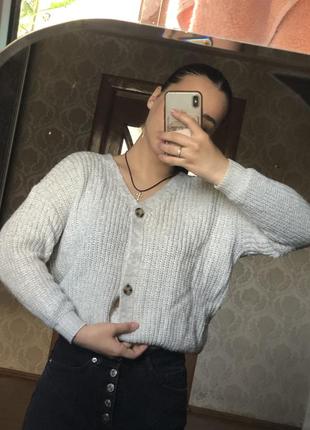 Кардиган серый