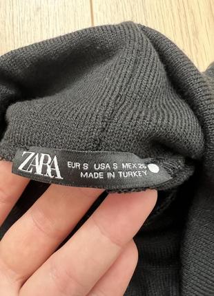 Чорний джемпер з високою горловиною з коротким рукавом zara 🛍️1+1=3🛍️9 фото