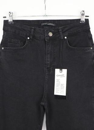 Стильные черные джинсы cekar mom jeans3 фото