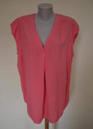 Красива блузочка вільного фасону віскоза рожева великого розміру
