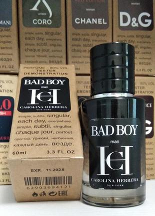 Парфуми чоловічі  carolina herrera bad boy, люкс якість, 60 мл1 фото