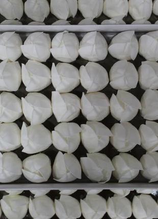 Мильні тюльпани білі для створення розкішних нев'янучих букетів і композицій з мила1 фото