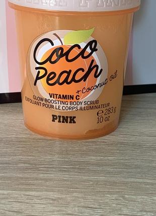 Скраб для тіла coco peach glow boosting victoria's secret2 фото