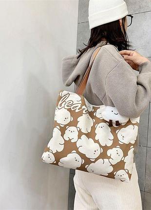 Сумка шоппер мишки