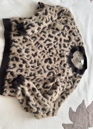 Оверсайз свитер леопардовый s,m,l,h&m1 фото
