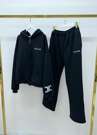 Женский спортивный костюм в стиле celine теплый