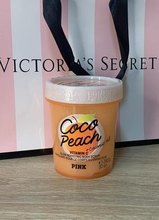 Скраб для тіла coco peach glow boosting victoria's secret