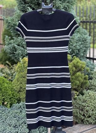 Cynthia rowley ausa трендовое трикотажное мягкое платье миди вискоза м-l