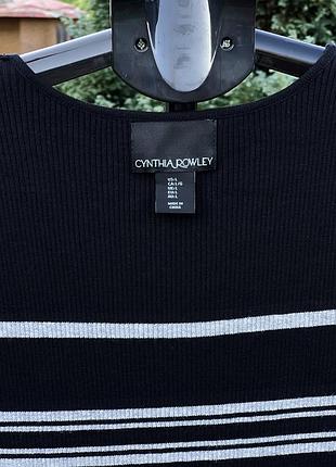 Cynthia rowley ausa трендовое трикотажное мягкое платье миди вискоза м-l