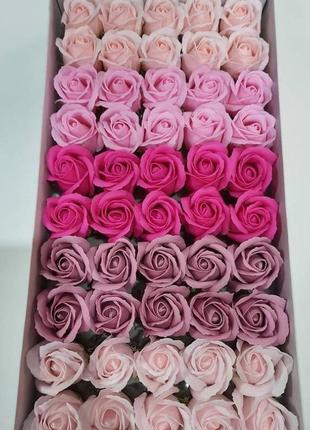 Мыльные розы (микс № 48) для создания роскошных неувядающих букетов и композиций из мыла