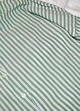 Primark стильная легкая рубашка в полоску с завязками6 фото