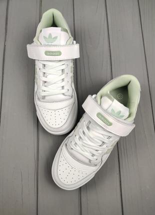 Adidas forum low white mint3 фото