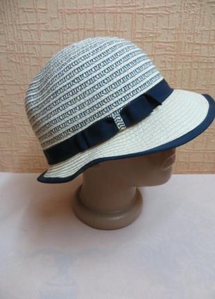 Летняя шляпа из натуральной соломки3 фото