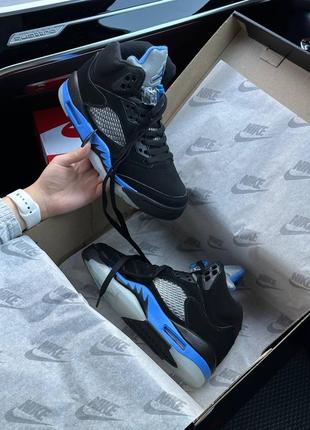 Nike air jordan 5 retro black blue