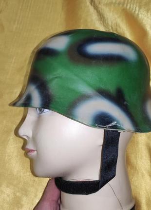 Маскарадная карнавальная маска шлем каска латекс милитари.