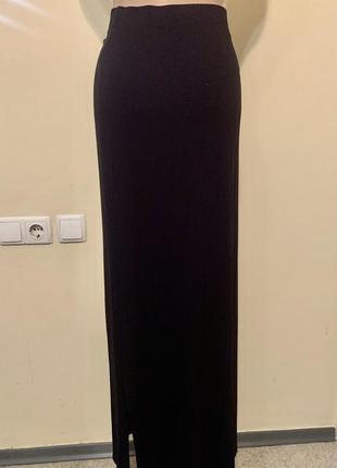 Черная длинная юбка миди papaya вискоза сезон лето размер 16/ 2xl2 фото