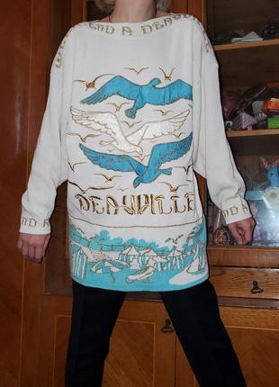 Винтажный французький свитер джемпер винтаж mim v винтаж франция оверсайз6 фото