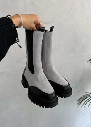 Кожаные ботинки