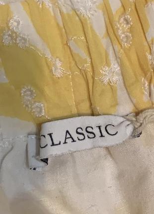 Юбка прошва m&s classic бело- желтый цветочный принт  сезон лето размер 14/ xl9 фото