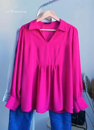 Блуза рожева фуксія віскоза.