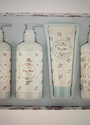 Набір для догляду за тілом аромат квітчої рожи rosemine steam soft body gift set!