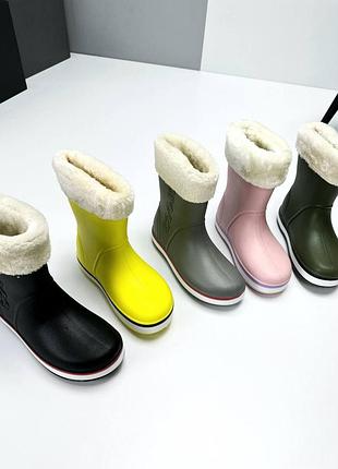 Резиновые сапоги для непогода со съемной чулкой из экомеха