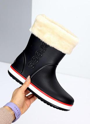 Резиновые сапоги для непогода со съемной чулкой из экомеха