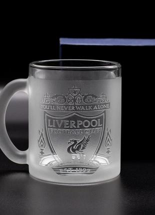 Подарункова чашка для чаю кави з гравіюванням 320 мл фк ліверпуль liverpool fc