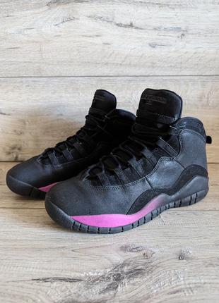 Кроссовки б/у air jordan 10 retro black fuchsia gs 38 р 24.5 см2 фото