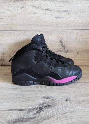 Кроссовки б/у air jordan 10 retro black fuchsia gs 38 р 24.5 см1 фото