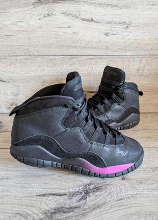 Кроссовки б/у air jordan 10 retro black fuchsia gs 38 р 24.5 см4 фото