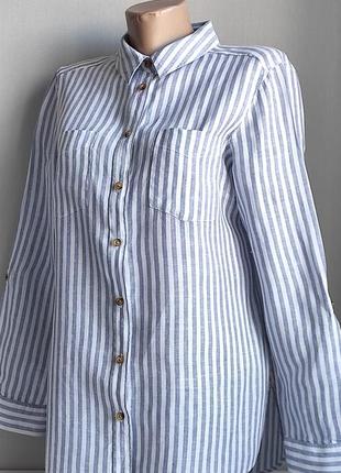 Сорочка рубашка блуза f&f льон2 фото