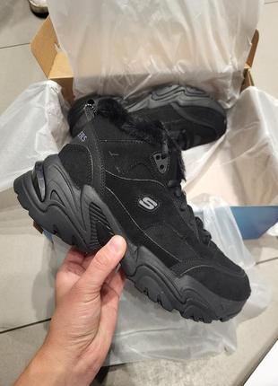 Ботинки зимние женские skechers 167338 bbk оригинал