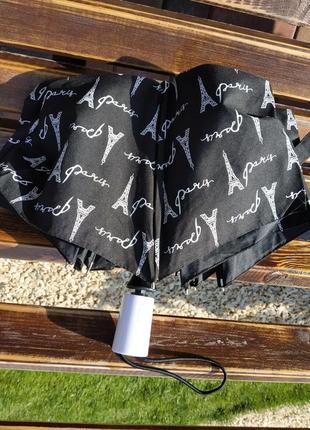 Женский зонт автомат sponsa чёрного цвета3 фото