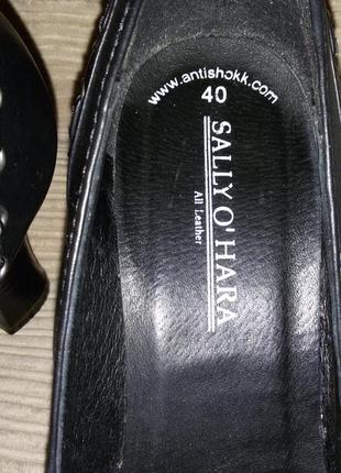 Кожаные туфли бренда sally o'hara размер 40 (26.3 см)4 фото