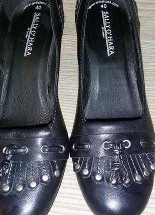 Кожаные туфли бренда sally o'hara размер 40 (26.3 см)8 фото