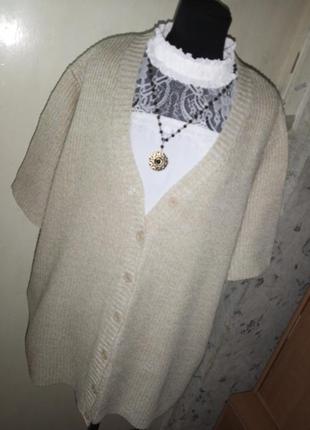 Трикотажной вязки,меланж блузка-джемпер,бохо,большого размера,германия5 фото