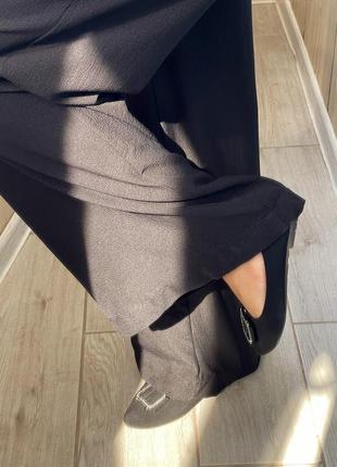 Шикарный черный комбинезон с рукавами фонариками и брюками палаццо 1+1=37 фото