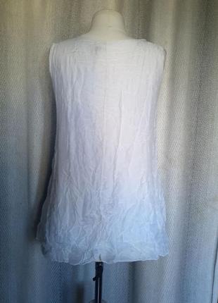 74% вискоза 26% шелк женская нарядная летняя вискозная блуза, натуральная шелковая блузка, майка2 фото