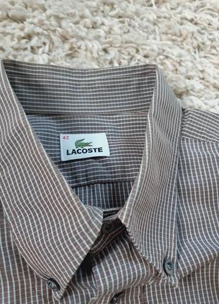 Шикарная мужская рубашка в клетку, lacoste,  p.xl-xxl6 фото