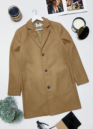 Шерстяное пальто мужское topman пальто camel1 фото