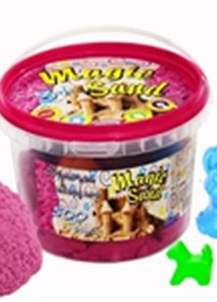Magic sand рожевого кольору, у відрі 0,500 кг, шт