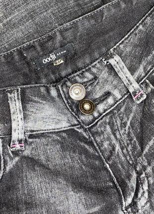 Зауженные  чёрные джинсы с серебристым напылением oodji6 фото