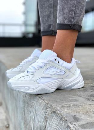 Nike m2k tekno white шикарные женские кроссовки найк текно белые5 фото