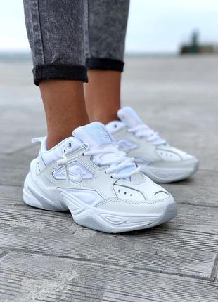 Nike m2k tekno white шикарные женские кроссовки найк текно белые3 фото