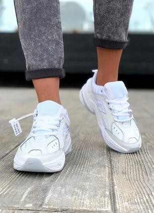 Nike m2k tekno white шикарные женские кроссовки найк текно белые6 фото